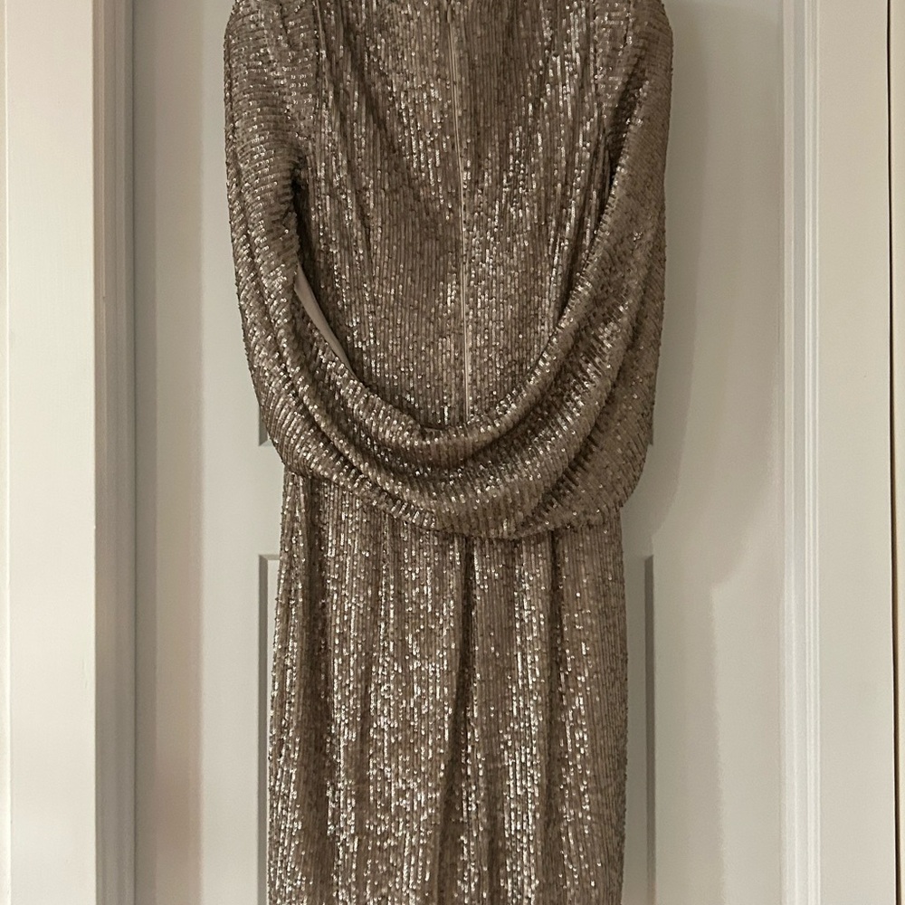 Eliza J Metallic Sequin Dress